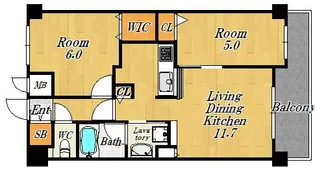 グラマシー京橋【14階】の間取り