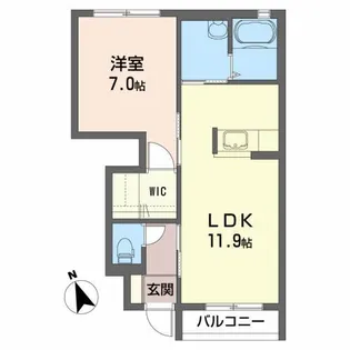 ガーデンコート【1階】の間取り