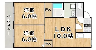 ロイヤルハイツ新北野II【3階】の間取り