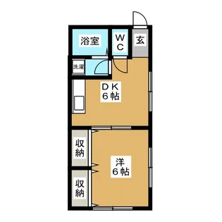山下コーポ【1階】の間取り