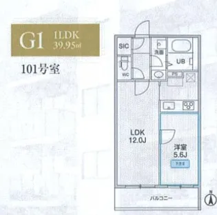 THE PALMS MUSE 新江古田【1階】の間取り