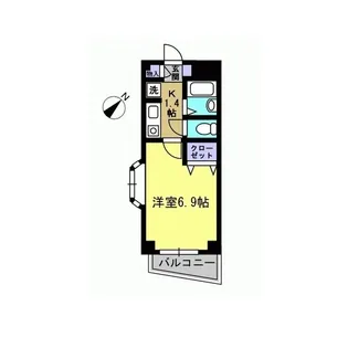 ヴィラパークサイド【2階】の間取り