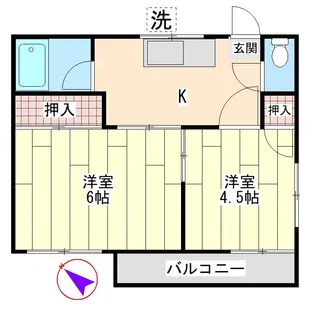コーポ中澤【2階】の間取り