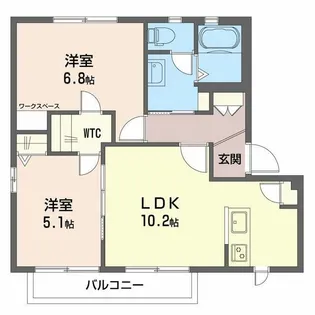サンライズ村田 C【1階】の間取り