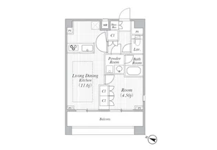 クレヴィスタ多摩川六郷【8階】の間取り