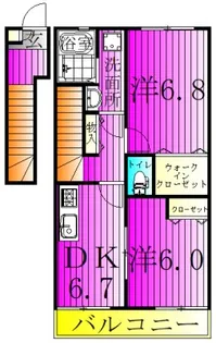 メゾンときわ鎌ヶ谷【2階】の間取り