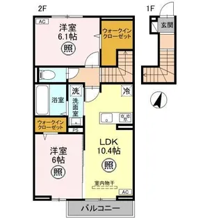 ソレイユ【2階】の間取り