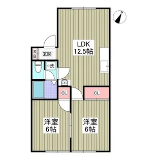 リブレス桐生堤町A【1階】の間取り