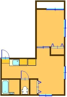 東四つ木賃貸マンション【2階】の間取り