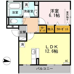 D room明神【2階】の間取り