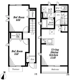 ガーデンテラス【1階】の間取り