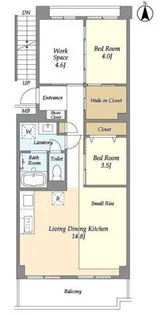 コンフォリア竹ノ塚イースト【7階】の間取り