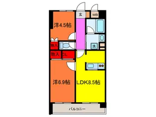 コンフォリア赤羽岩淵【4階】の間取り