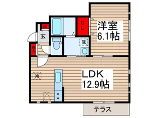 Belle Robe【1階】の間取り