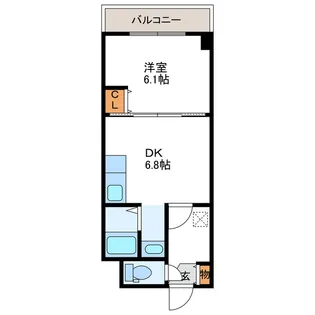 ノースウエスト216【6階】の間取り