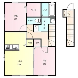 アクアルーチェ【2階】の間取り
