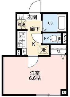 津川サンライト足立【1階】の間取り