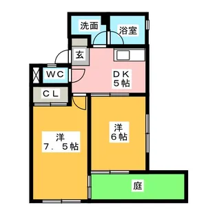 アシスト枇杷島【1階】の間取り