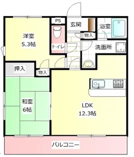 メゾンスペリオール【2階】の間取り