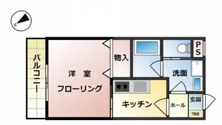 ドミール南雪谷【5階】の間取り