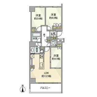 アトラス国領イーストタワーI棟【7階】の間取り