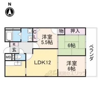 マンション新屋【3階】の間取り