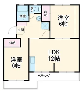 黒柳ハイツ【2階】の間取り