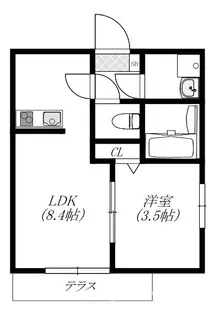 クレストパレス三郷【1階】の間取り