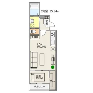 TRIOVE JR久留米アクシス【2階】の間取り