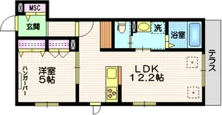 カーサ フィオレ【1階】の間取り