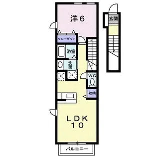 ボンヌ・シャンス【2階】の間取り