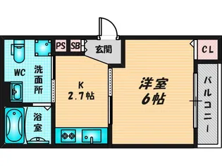 CRASTINE大蓮北4丁目B【3階】の間取り