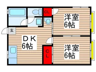 シティハイム21【2階】の間取り