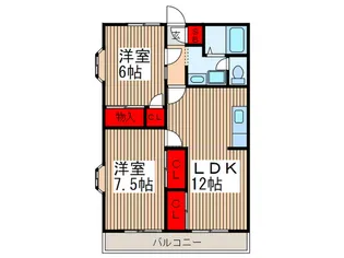 グリ-ンパレス一番館【2階】の間取り