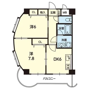 サンセゾンVI【6階】の間取り