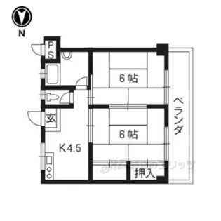 マンション熊野【4階】の間取り
