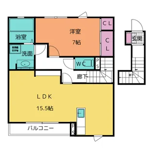 シーガルネスト【2階】の間取り