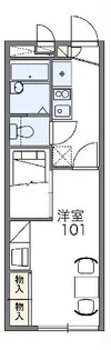 レオパレスEASEI【1階】の間取り