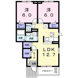 K’sル・クープルIV【1階】の間取り