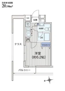 ライブコート大鳥居【6階】の間取り