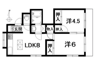 土棚荘【1階】の間取り