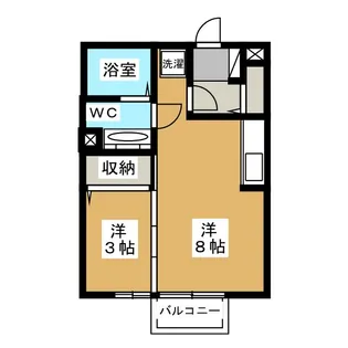 シャルマン・ジュネス【2階】の間取り