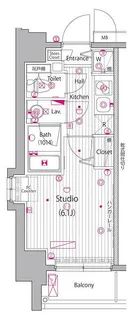 グランド・ガーラ桜木町駅前【8階】の間取り
