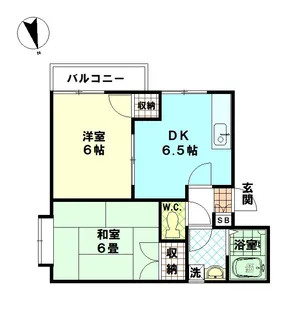 ツインハイツ西高島平B棟【2階】の間取り