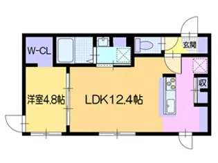 R-fino 中島公園【2階】の間取り