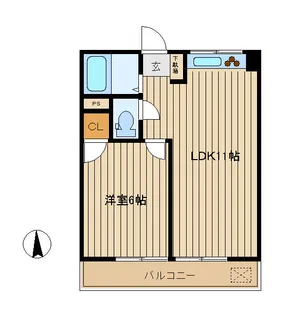第一須賀ハイツ【1階】の間取り