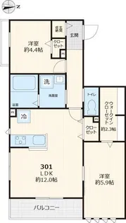 グレイスK【3階】の間取り