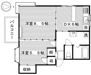 ハイツフレンド玉村V【2階】の間取り