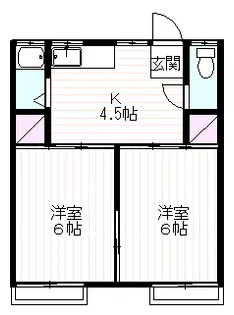 ワタナベハイツ【2階】の間取り