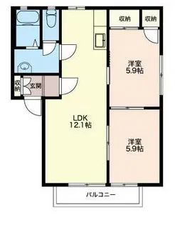 ディアスフジA【2階】の間取り
